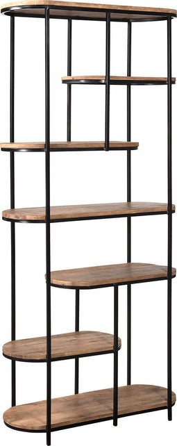 Brix - Kabinetkast Milou - 84x190cm - Marmer en Gecoat Staal - Bruin