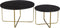 Brix Salontafel Levi Set van 2, Zwart/Brass
