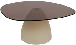 Brix - Salontafel Mylon - Beige - Glas - 86 cm