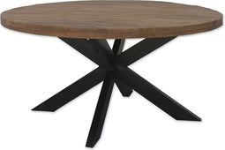Brix | Sturdy Round | eetkamertafel | rond | 140 cm | mangohout met staal