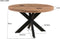 Brix | Sturdy Round | eetkamertafel | rond | 140 cm | mangohout met staal