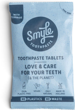 Smyle - Navulling Tandpasta tabs zakje - 35st. - Fluoride zakje met Fluor