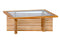 Tuindeco - Riverside teak tafel 100x80 cm met glasplaat Tuindeco