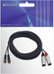 Omnitronic 3022522E - XLR Adapterkabel 2x XLR 3-polig - 2x Cinch - 6 m - Zwart