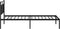 vidaXL - Bedframe - met - hoofdbord - metaal - zwart - 107x203 - cm