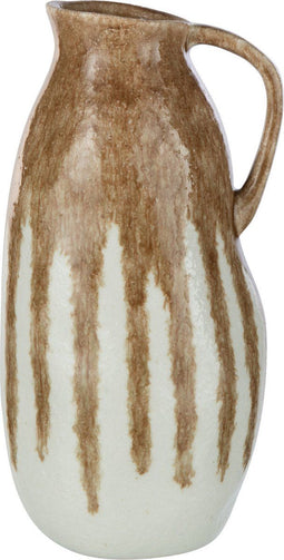 J-Line vaas Verf - keramiek - beige/lichtbruin