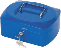 Q-CONNECT geldkoffer, 205 x 160 x 85 mm, blauw