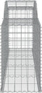 vidaXL - Schanskorven - 2 - st - gewelfd - 300x50x80/100 - cm - gegalvaniseerd - ijzer