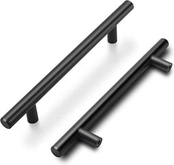 Meubelgrepen - Set van 5 Stuks - Zwart (AN) - 22,4 CM Rvs Buis - Boorgat Afstand 16CM - Voor Kasten, Lades, Keuken- en Badkamermeubels
