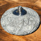 Brocante Olielamp Rococo Tuin of Terras Cement Ø25x15,5cm - 7 kg - Grijs