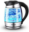 Brock Electronics WK 2106 LL waterkoker 1,8 l 2200 W Zwart, Roestvrijstaal, Transparant