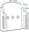 Brodit aanpasbare houder voor afmeting: B 62-77 mm, D 6-10 mm