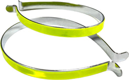 Broekklem chroom met reflectie (per set)