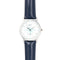 Bron Kompas horloge zilver/navy dames