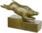 BRONZEN ART DECO BEELD VAN EEN ZWIJN