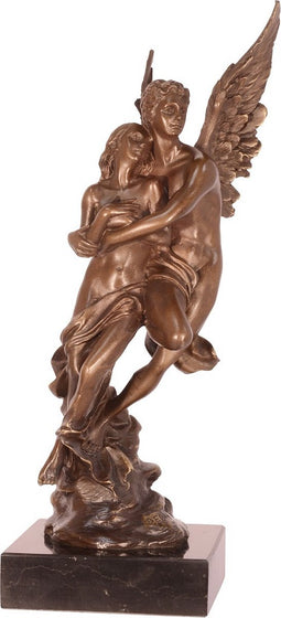 BRONZEN BEELD VAN CUPIDO EN PSYCHE