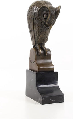 BRONZEN BEELD VAN EEN ART DECO UIL