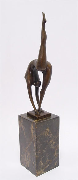 BRONZEN BEELD VAN EEN VROUWELIJKE SLANGENMENS