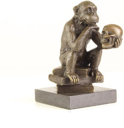 BRONZEN DARWIN AAP OP BOEKEN