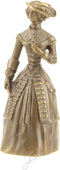 BRONZEN TAFELBEL LADY H X B: 13,8 X 5,5 CM.