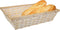 Broodmand rechthoek - bamboe hout - 39 x 29 x 10 cm - mandje rotan/riet - broodmanden/serveermanden