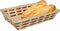 Broodmand rechthoekig - gevlochten bamboe hout - 34 x 24 x 8 cm - naturel/bruin