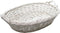 Broodmandje ovaal - wit - 43 x 33 x 9 cm - mandje rotan/riet - broodmanden/serveermanden