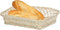 Broodmandje rechthoekig - 22 x 30 x 6 cm - mandje rotan/riet - broodmanden/serveermanden