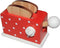 Broodrooster van hout mini rood