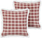 BROOKIES - Sierkussen set van 2 - Rood - 45 x 45 cm - Polyester