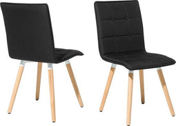 BROOKLYN - Eetkamerstoel - Zwart - Polyester