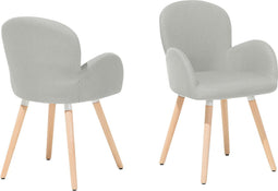 BROOKVILLE - Eetkamerstoel - Grijs - Polyester