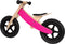 Broozzer luxe houten loopfiets CARBON FIBRE met ABEC 9 lagers en SPECIAAL gevulde rubberen luchtwielen 12 inch Roze