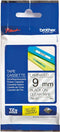 Brother Black on Clear Gloss Laminated Tape, 9mm