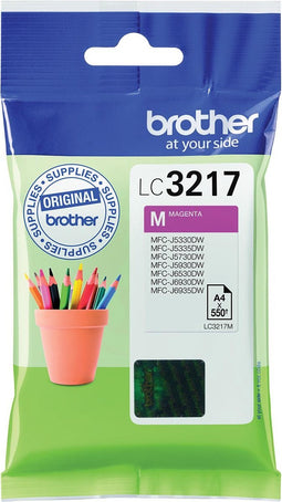 Brother inktcartridge, 550 pagina's, OEM LC-3217M, magenta 5 stuks