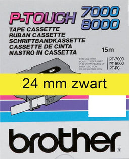 Brother - Labele brother tx-651 24mmx8m geel/zwart