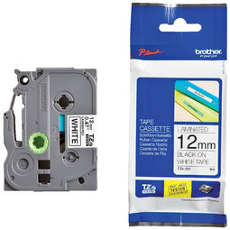 Brother - Labele brother p-touch tze-231 12mm zwart op wit | 25 stuks