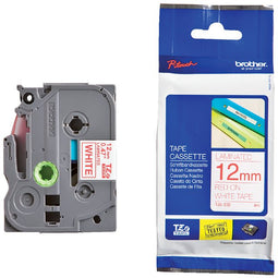 Brother - Labele brother p-touch tze-232 12mm rood op wit | 25 stuks