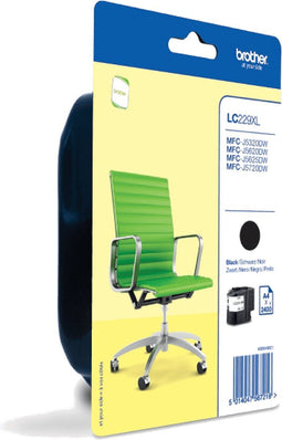 Brother LC-229XLBKBP - Inktcartridge / Zwart / Hoge Capaciteit