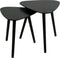 WOOOD Nila Bijzettafels - Hout - Zwart - Set van 2