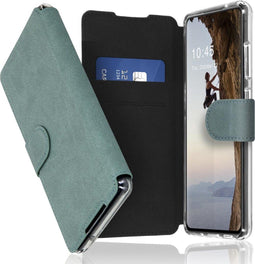 Accezz Hoesje Geschikt voor Samsung Galaxy S21 FE Hoesje Met Pasjeshouder - Accezz Xtreme Wallet Bookcase - Lichtblauw