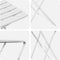vidaXL - 3-delige - Vouw - Bistro - Set - - - Witte - Staal