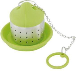 Dotz thee infuser uit rvs en silicone groen 4x4x4.5cm