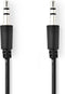 Nedis - Stereo-Audiokabel - 3,5 mm Male - 1,00 m - Zwart