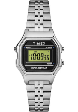 Timex Classic Digital Mini TW2T48600 - Polshorloge - Quartz - Zilverkleurig - Ø 27 mm