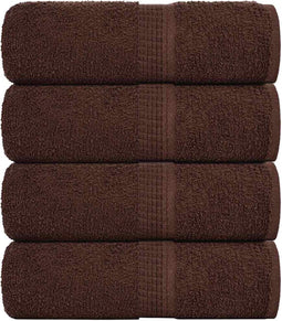 vidaXL - Zeepdoekjes - 4 - st - 30x30 - cm - 360 - g/m² - 100% - katoen - bruin