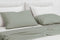 Zohome Kussensloop Satinado - Kussenhoes van 50x50 cm - Set van 2 stuks - 100% Katoen-Satijn - Grijs