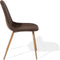 BRUCE - Eetkamerstoel - Donkerbruin - Kunstleer