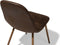 BRUCE - Eetkamerstoel - Donkerbruin - Kunstleer