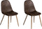 BRUCE - Eetkamerstoel - Donkerbruin - Kunstleer
